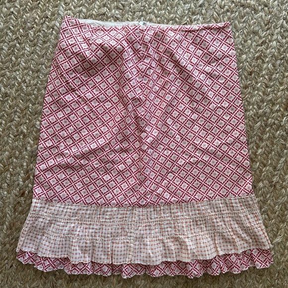 American Eagle Boho Printed Ruffle Hem Skirt - Size 2 - Picture 1 of 5